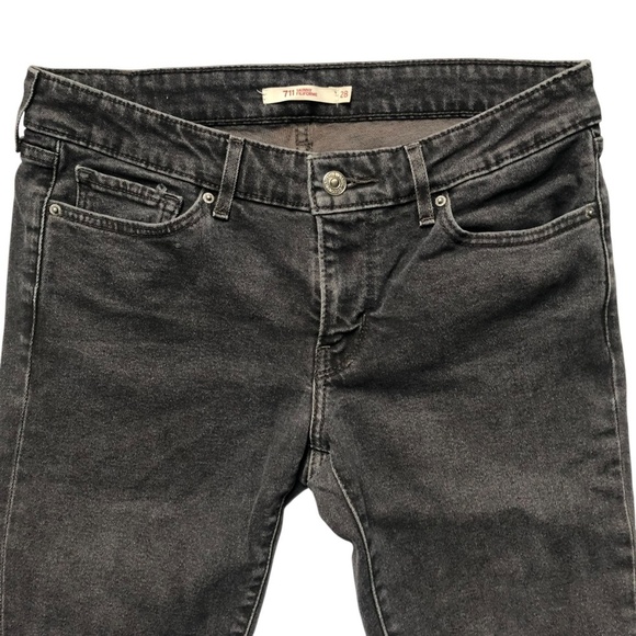 Levi’s 711 Skinny Size 28 Charcoal Color Jeans - Picture 4 of 14
